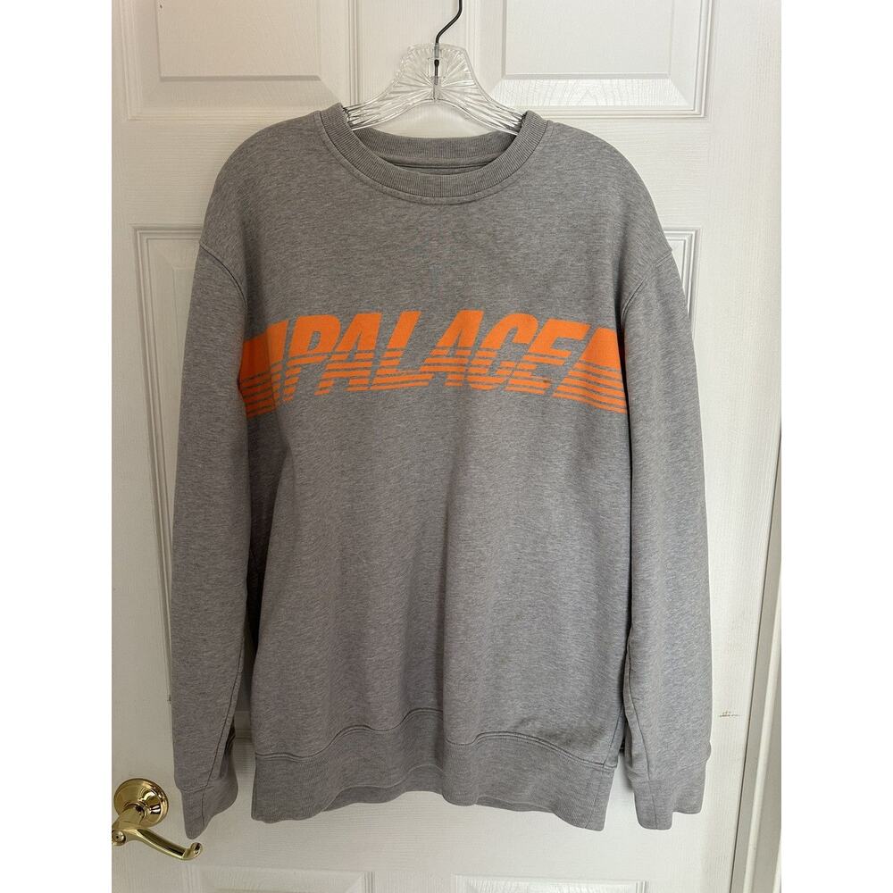 Palace Grey and Orange crewneck